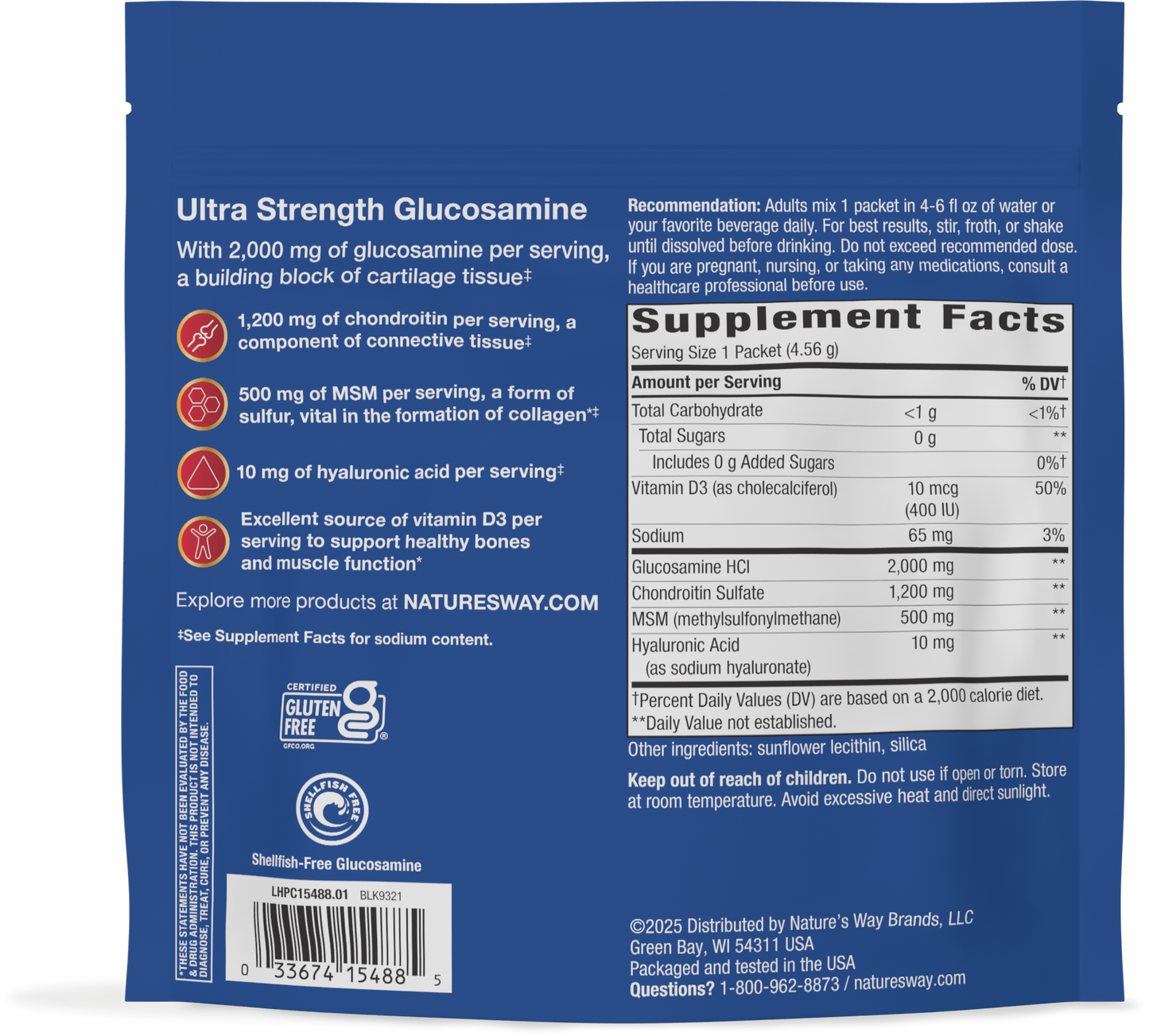 <{%360IMAGE4_15488%}>Nature's Way® | Joint Movement Glucosamine Drink Mix - back of pack