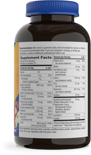 Nature's Way® | Alive! Men's Gummy Multivitamin - right side of pack Sku:14066