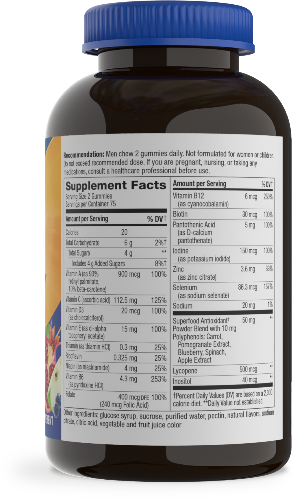 <{%360IMAGE1_14066%}>Nature's Way® | Alive! Men's Gummy Multivitamin - right side of pack