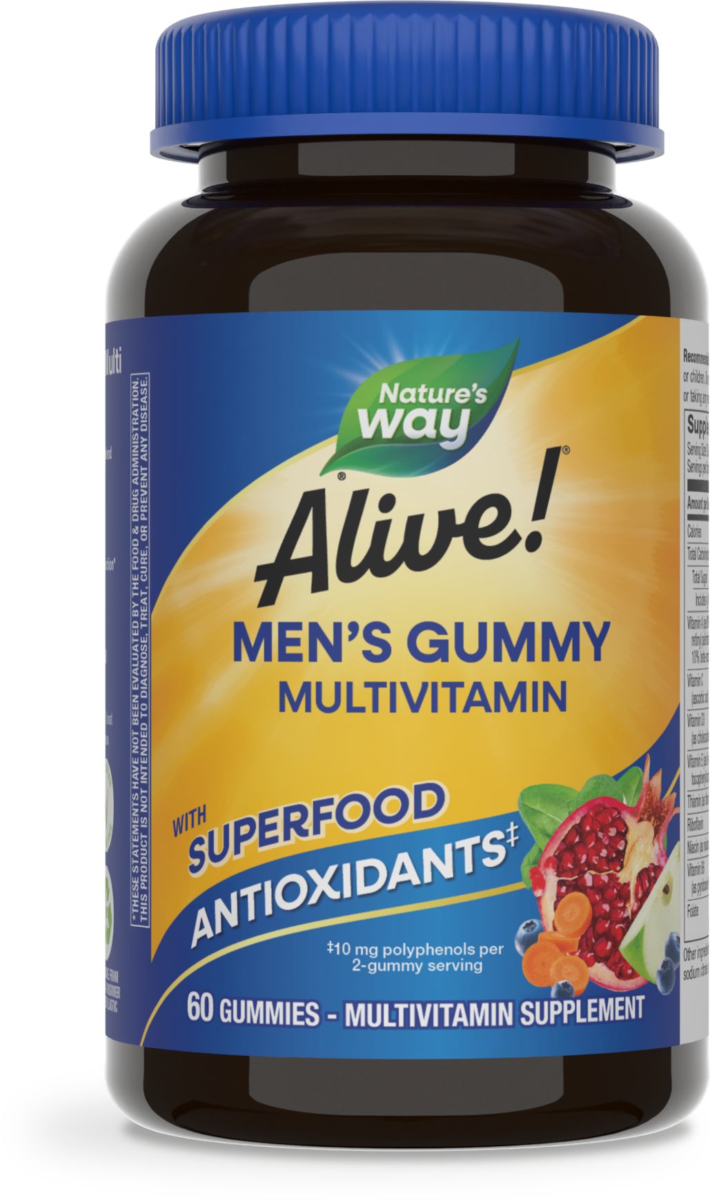 <{%PRIMARY_15900%}>Nature's Way® | Alive! Men's Gummy Multivitamin, 60 gummies, Fruit