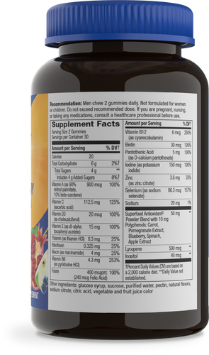 Nature's Way® | Alive! Men's Gummy Multivitamin - right side of pack Sku:15900