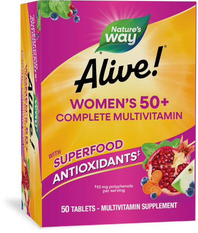 <{%PRIMARY_13662%}>Nature's Way® | Alive! Women's 50+ Complete Multivitamin, 50 tablets