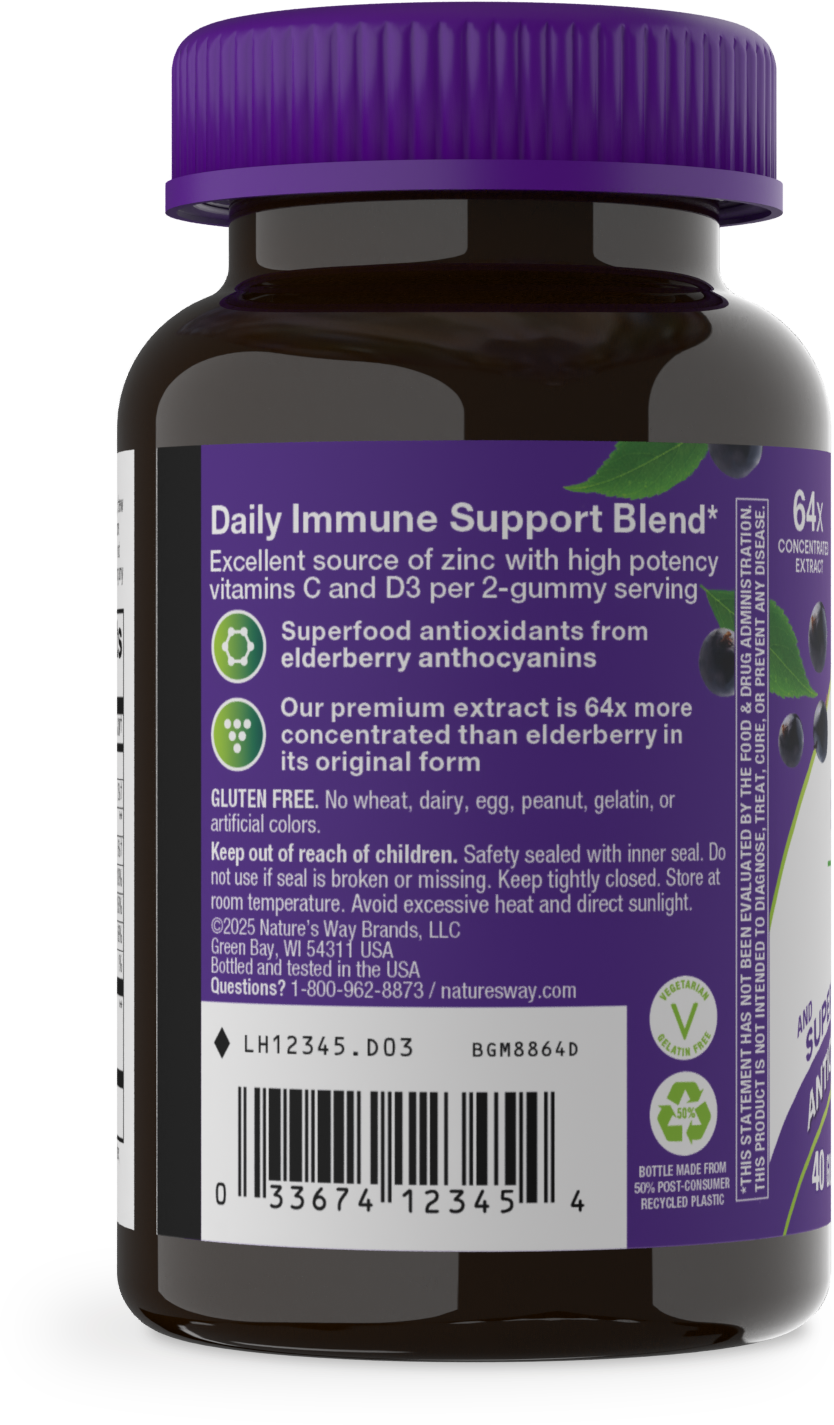 <{%360IMAGE2_12345%}>Nature's Way® | Sambucus Elderberry Immune Gummy - left side of pack