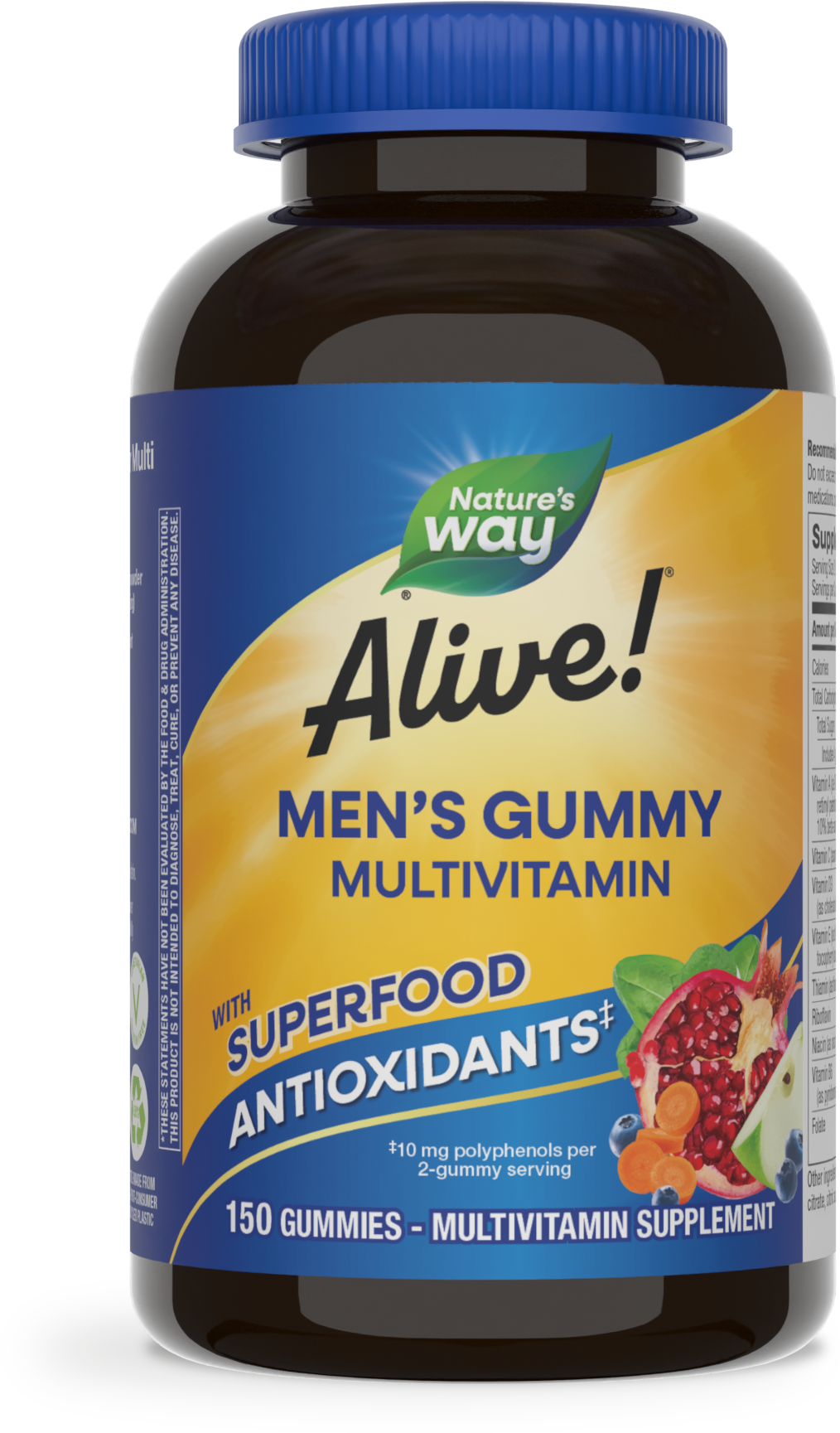 <{%PRIMARY_14066%}>Nature's Way® | Alive! Men's Gummy Multivitamin, 150 gummies, Fruit
