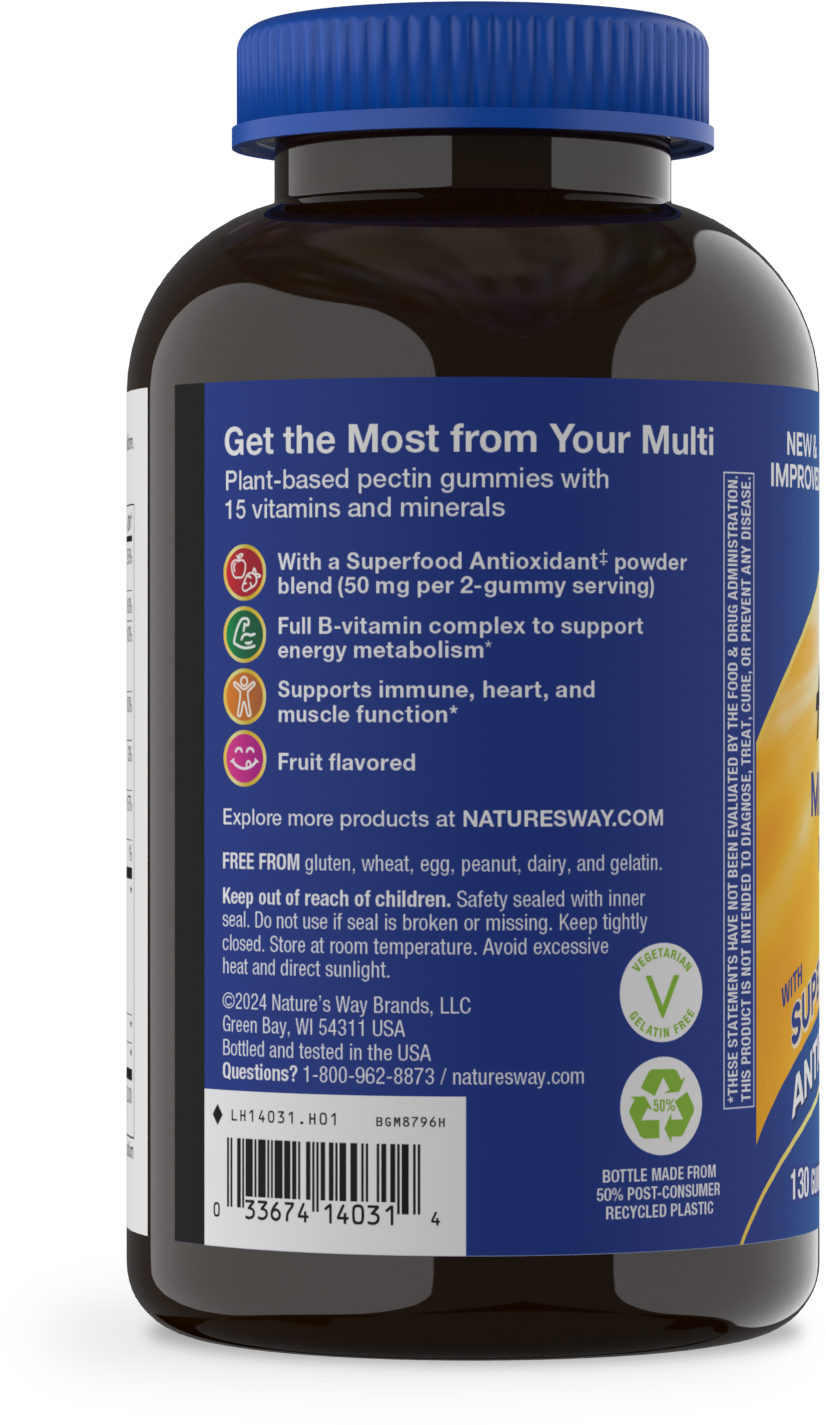 <{%360IMAGE8_14031%}>Nature's Way® | Alive! Men's Gummy Multivitamin - left side of pack