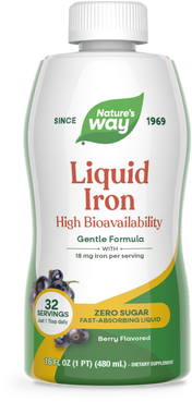 <{%PRIMARY_ST1923%}>Nature's Way® | Liquid Iron, 16 fl oz (480 ml), Berry