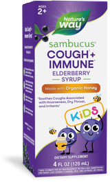 <{%PRIMARY_13315%}>Nature's Way® | Sambucus Kids Cough +♢ Immune* Elderberry Syrup, 4 fl oz (120 ml)