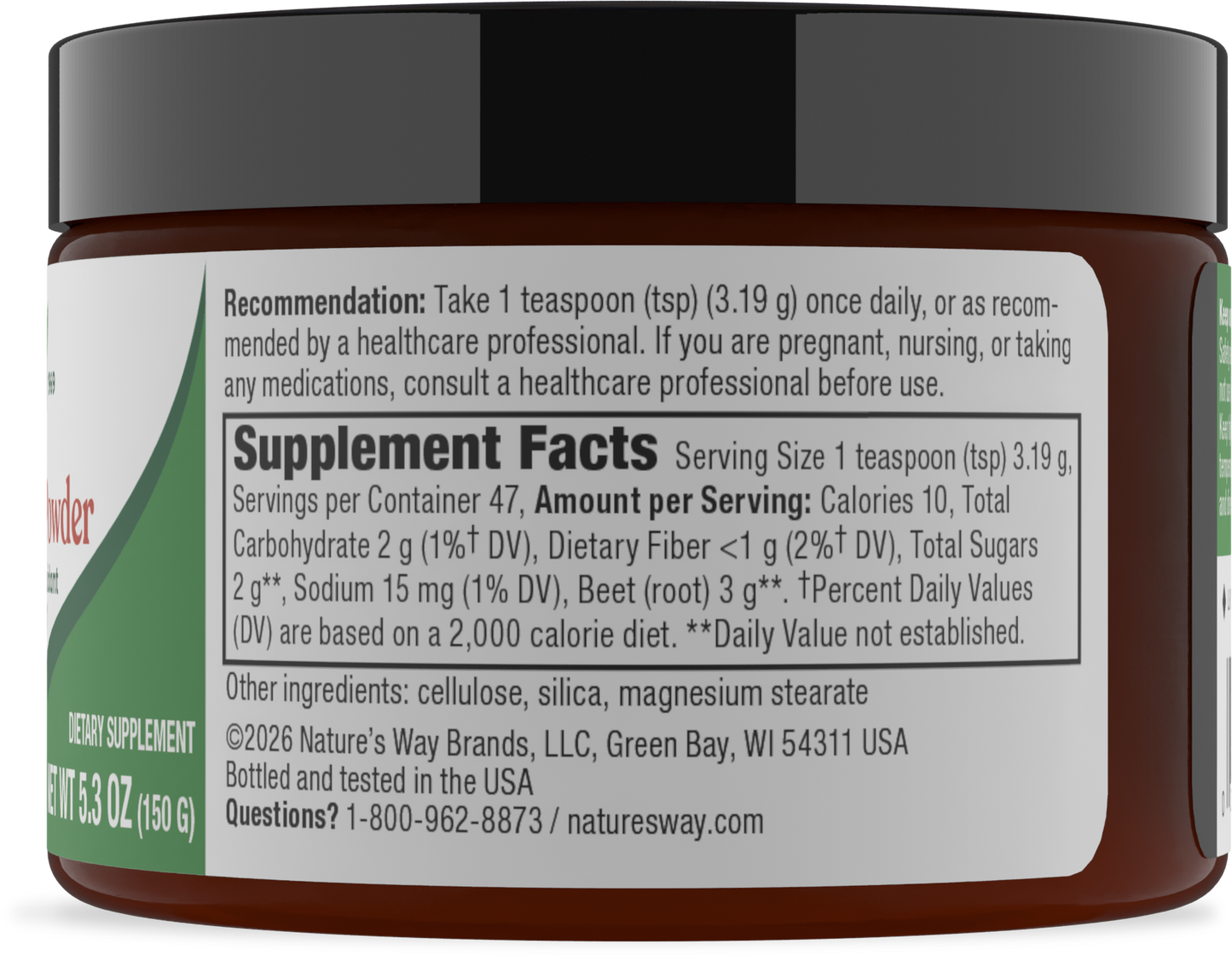 <{%360IMAGE1_12127%}>Nature's Way® | Beet Root Powder - right side of pack