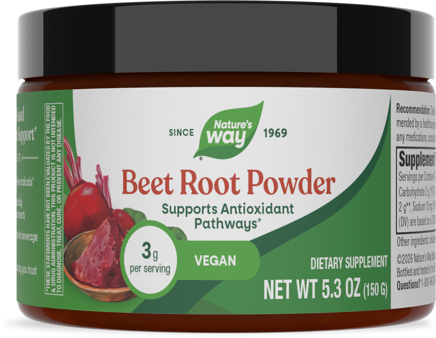 <{%PRIMARY_12127%}>Nature's Way® | Beet Root Powder, 5 oz (150 g)