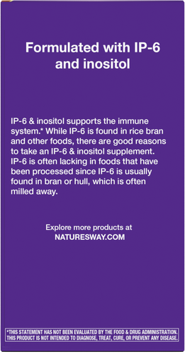 Nature's Way® | Cell Forté IP-6 & Inositol - back of pack Sku:05800