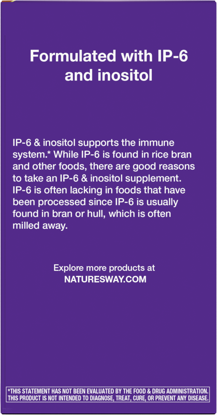 <{%360IMAGE7_05800%}>Nature's Way® | Cell Forté IP-6 & Inositol - back of pack