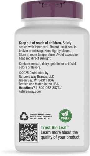 Nature's Way® | Acid-Ease - back of pack Sku:02490