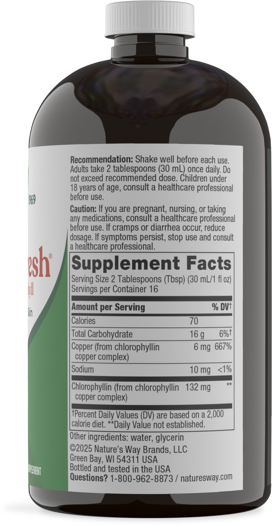 <{%360IMAGE1_3502%}>Nature's Way® | Chlorofresh Liquid Chlorophyll - right side of pack
