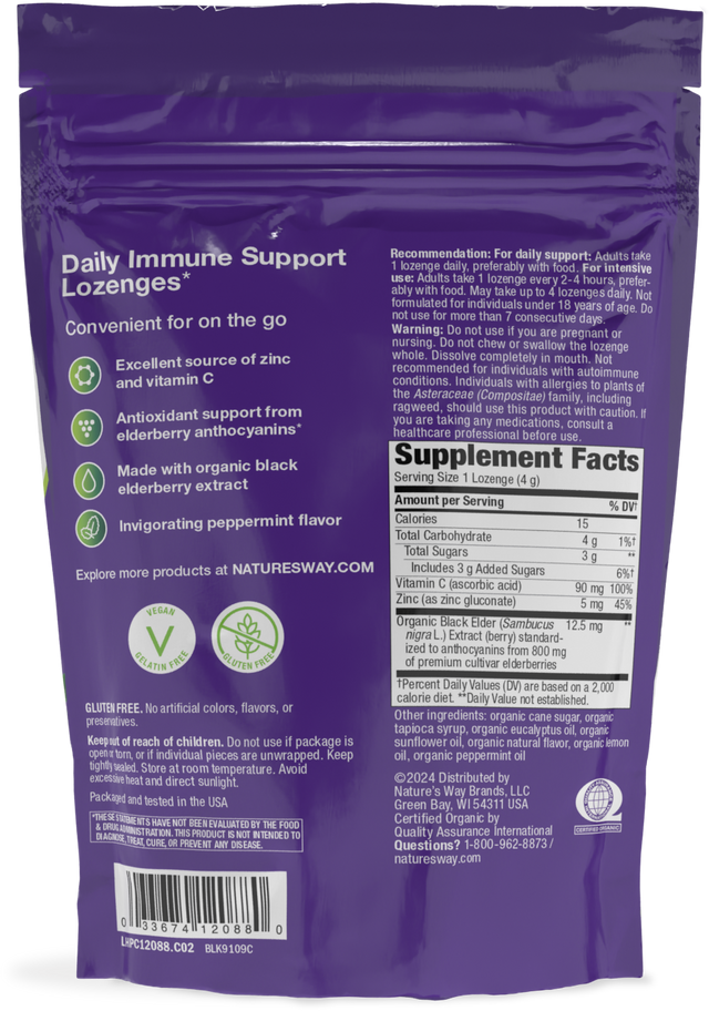 <{%360IMAGE1_12088%}>Nature's Way® | Sambucus Immune Lozenges - back of pack