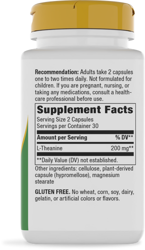 Nature's Way® | L-Theanine - right side of pack Sku:09556