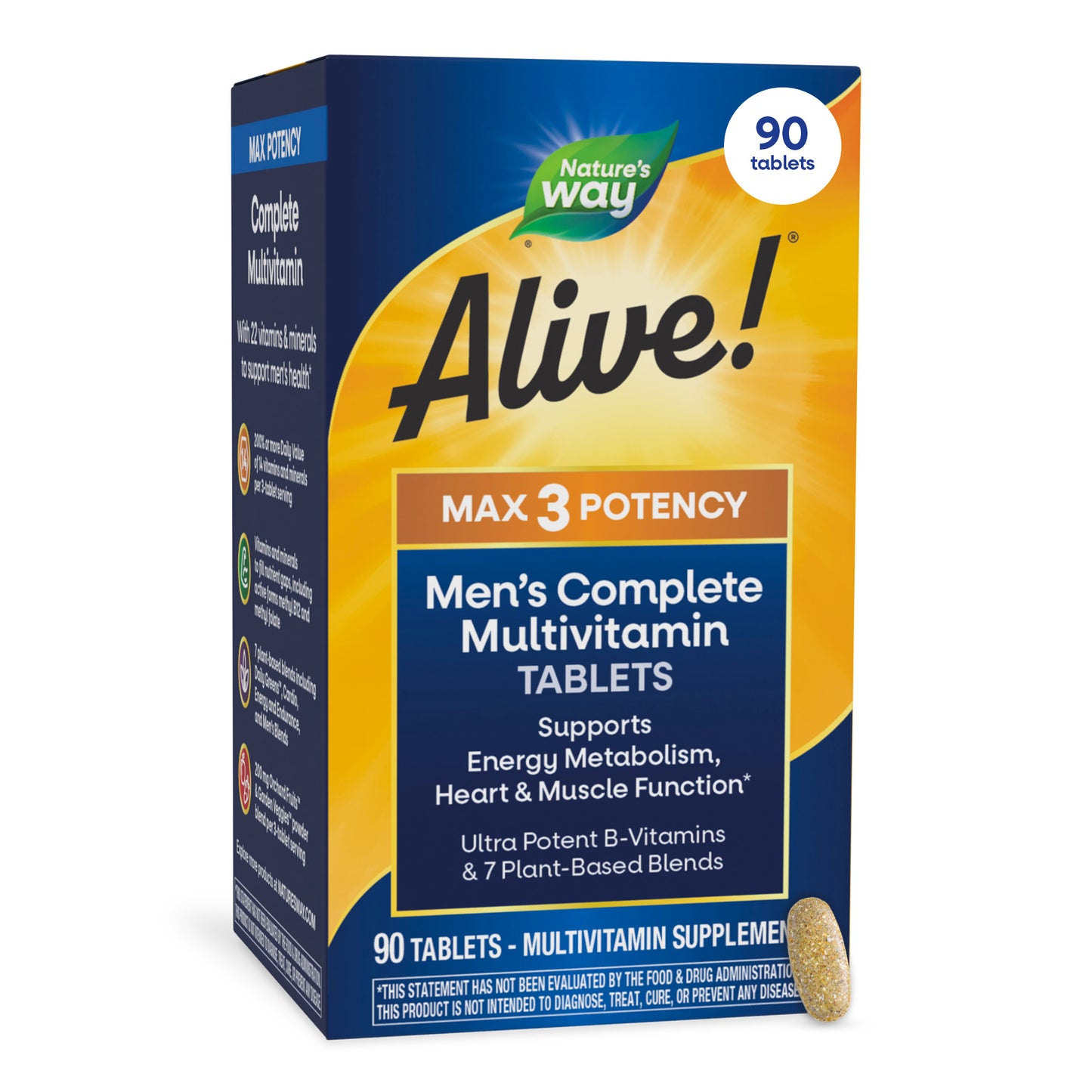 <{%MAIN7_15542%}>Nature's Way® | Alive! Max3 Potency Men's Complete Multivitamin Tablets