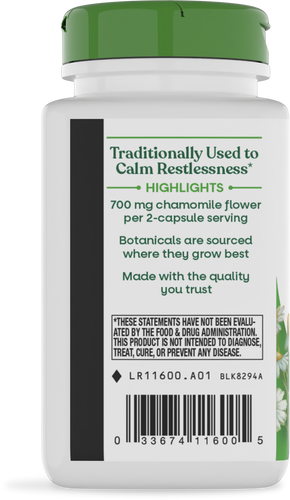 Nature's Way® | Chamomile Flowers - left side of pack Sku:11600