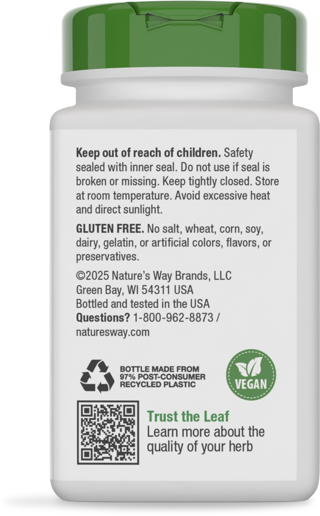 <{%360IMAGE7_13100%}>Nature's Way® | Ginger Root - back of pack