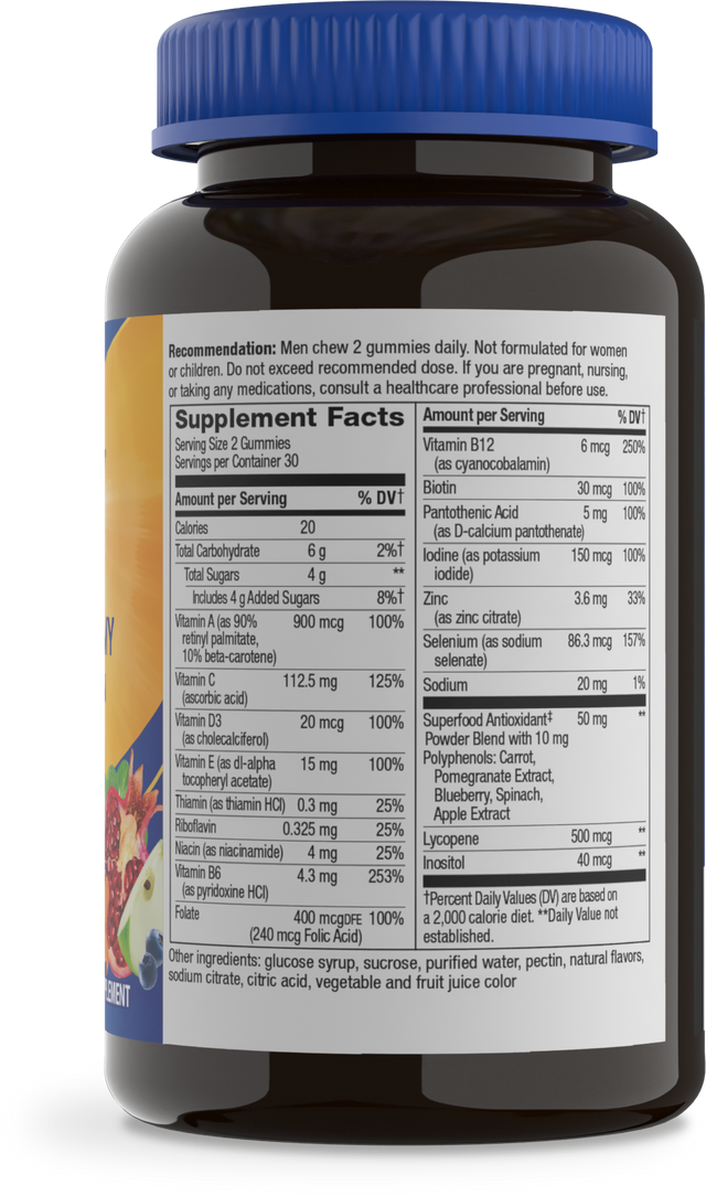 <{%360IMAGE4_15900%}>Nature's Way® | Alive! Men's Gummy Multivitamin - right side of pack