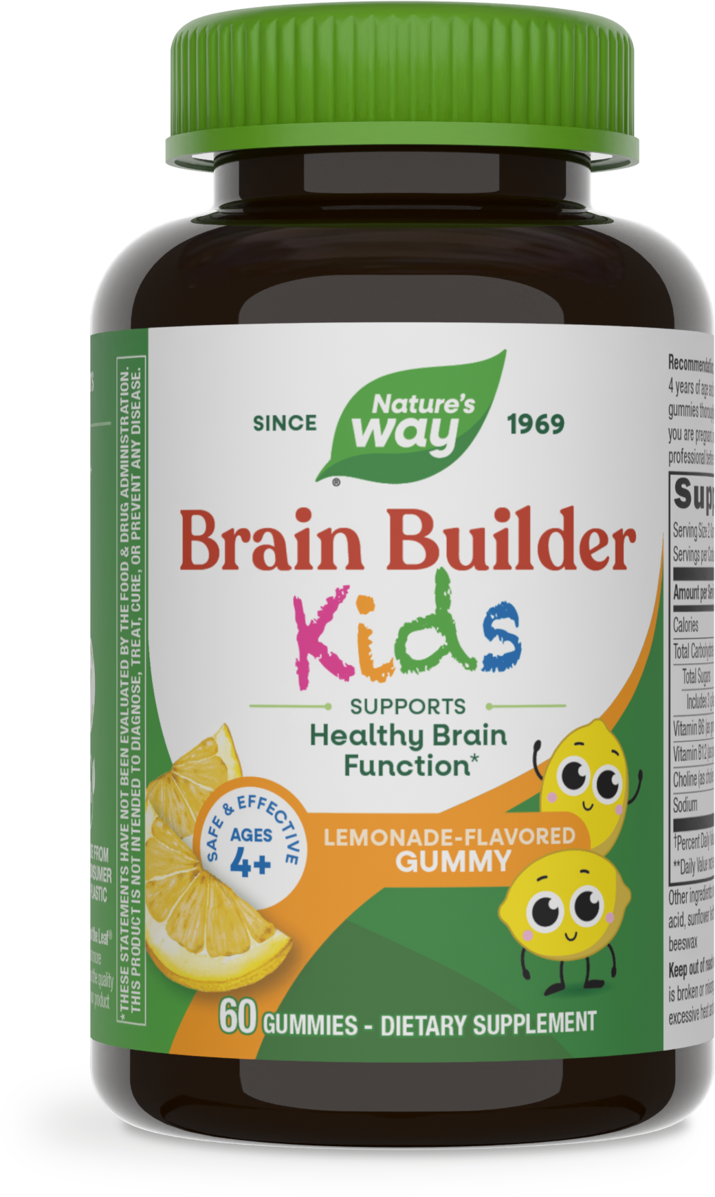 <{%PRIMARY_13882%}>Nature's Way® | Kids Brain Builder Gummies, 60 gummies, Lemonade