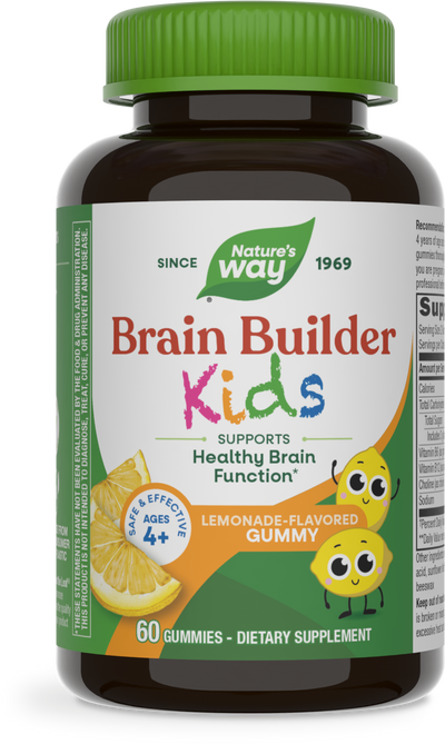 <{%PRIMARY_13882%}>Nature's Way® | Kids Brain Builder Gummies, 60 gummies, Lemonade