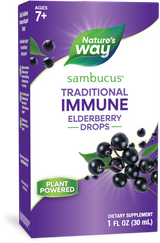<{%PRIMARY_10493%}>Nature's Way® | Sambucus Traditional Immune Elderberry Drops, 1 fl oz (30 ml), Elderberry