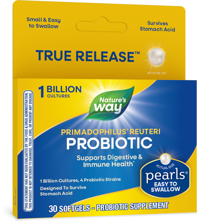 <{%PRIMARY_15752%}>Nature's Way® | Primadophilus Reuteri Pearls Probiotics, 30 softgels