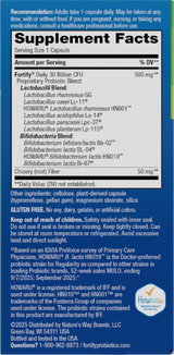 <{%360IMAGE1_10294%}>Nature's Way® | Fortify 30 Billion Daily Probiotic - right side of pack