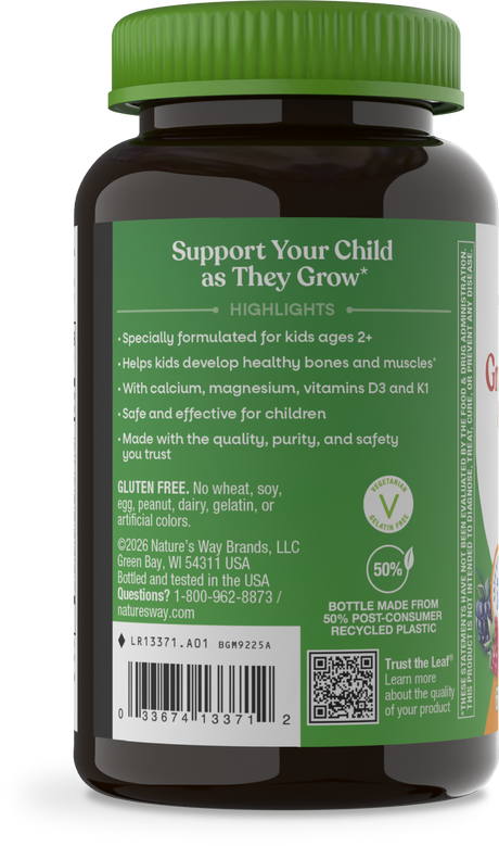 <{%360IMAGE2_13371%}>Nature's Way® | Kids Growing Bones & Muscles Gummies - left side of pack