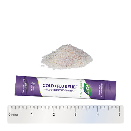 <{%360IMAGE4_12087%}>Nature's Way® | Sambucus Immune Elderberry Hot Drink - Powder and ruler