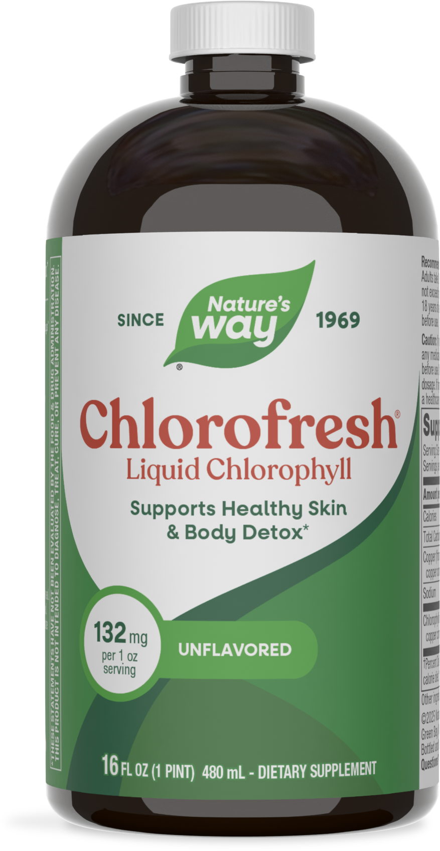 <{%PRIMARY_3502%}>Nature's Way® | Chlorofresh Liquid Chlorophyll, 16 fl oz (480 ml), Unflavored