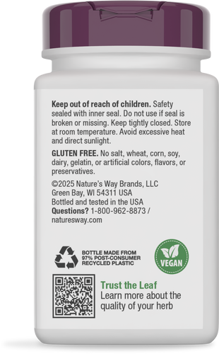 Nature's Way® | Milk Thistle - back of pack Sku:15355