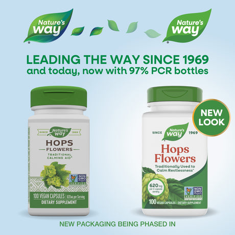 <{%MAIN1_14155%}>Nature's Way® | Hops Flowers - package updates old to new