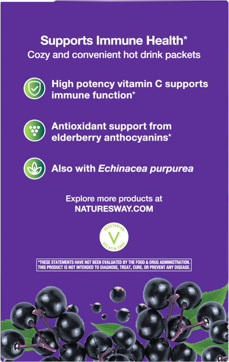 <{%360IMAGE2_12087%}>Nature's Way® | Sambucus Immune Elderberry Hot Drink - back of pack