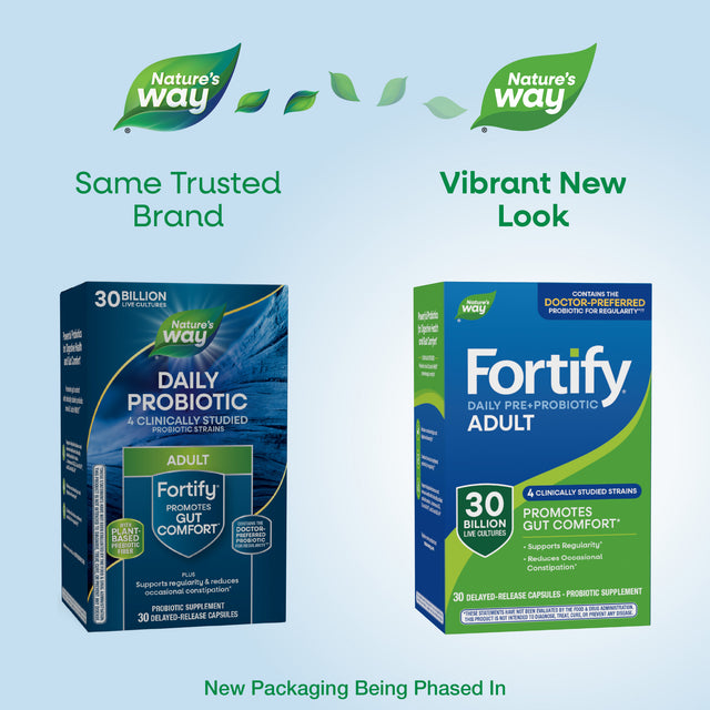 <{%MAIN1_10294%}>Nature's Way® | Fortify 30 Billion Daily Probiotic - package updates old to new