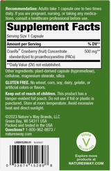 <{%360IMAGE1_15289%}>Nature's Way® | CranRx BioActive Cranberry - back of pack
