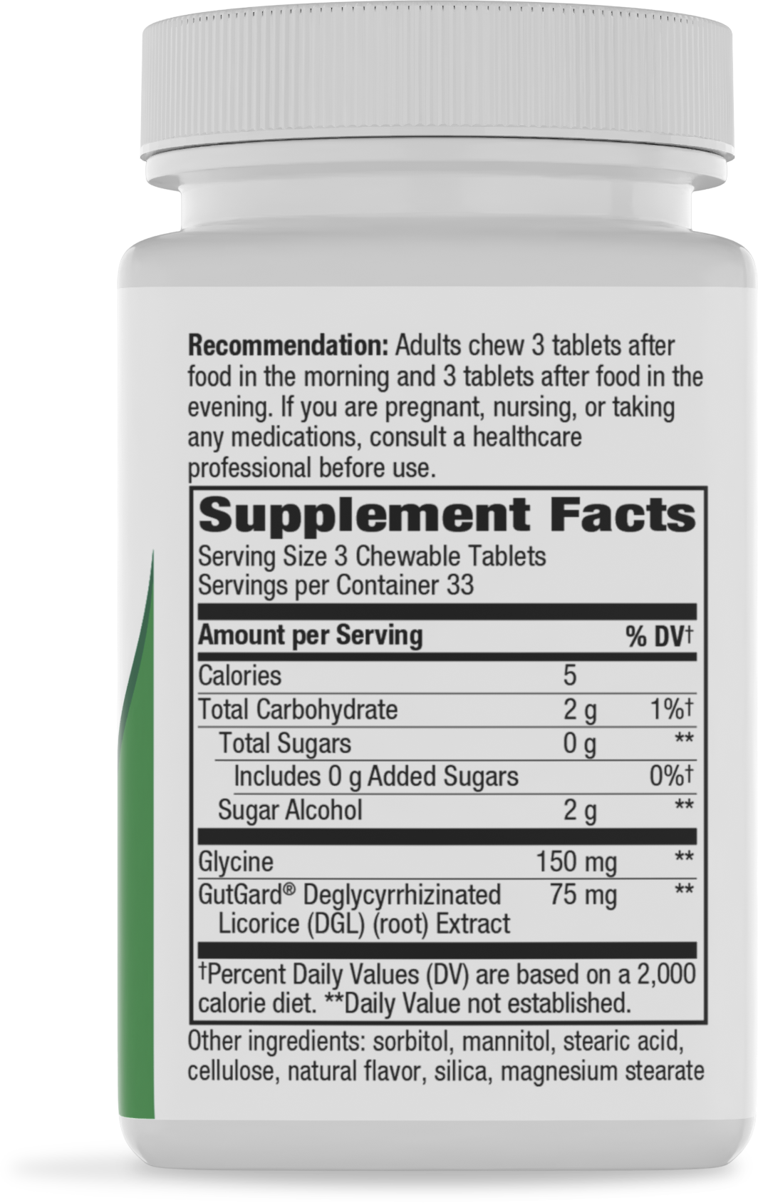 <{%360IMAGE1_09021%}>Nature's Way® | DGL Sugar Free - right side of pack