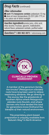 <{%360IMAGE6_15793%}>Nature's Way® | Umcka Cold Relief Syrup - back of pack
