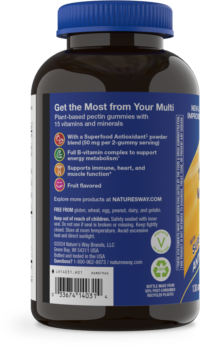 <{%360IMAGE8_14031%}>Nature's Way® | Alive! Men's Gummy Multivitamin - left side of pack