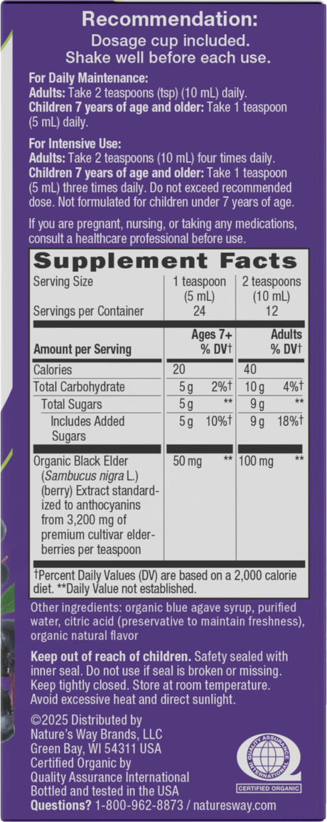 <{%360IMAGE1_15796%}>Nature's Way® | Sambucus Traditional Elderberry Immune Syrup - right side of pack