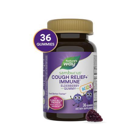 <{%MAIN6_13676%}>Nature's Way® | Sambucus Kids Cough Relief +♢ Immune* Elderberry Gummies