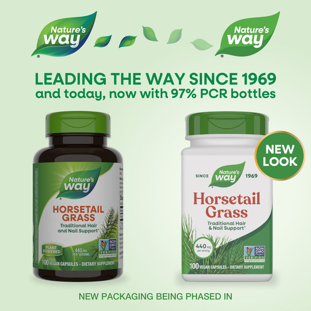 <{%MAIN1_14300%}>Nature's Way® | Horsetail Grass - package updates old to new