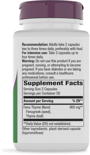 Nature's Way® | Fenu-Thyme Premium Blend - right side of pack Sku:350