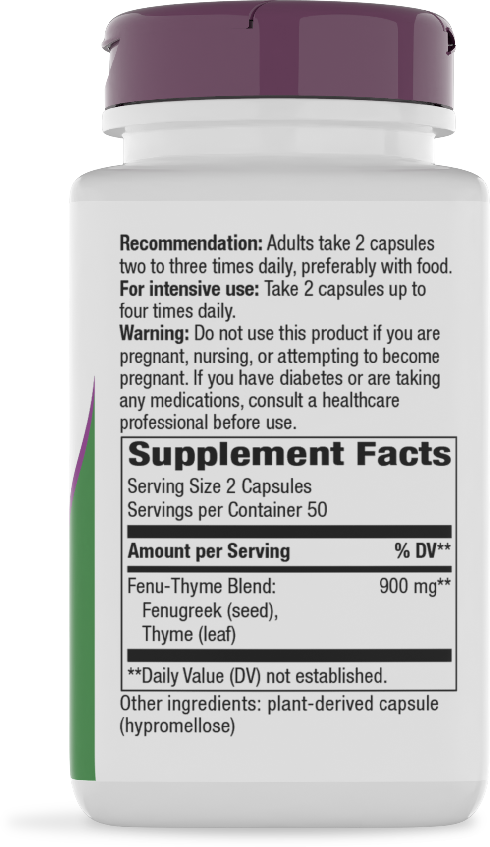 <{%360IMAGE1_350%}>Nature's Way® | Fenu-Thyme Premium Blend - right side of pack