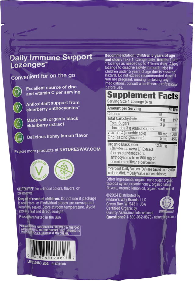 <{%360IMAGE5_12089%}>Nature's Way® | Sambucus Immune Lozenges - back of pack