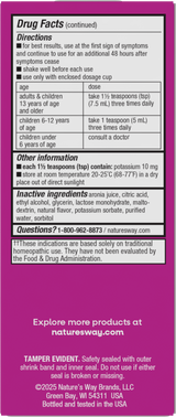 <{%360IMAGE2_15148%}>Nature's Way® | Umcka Cold & Flu Relief Syrup - back of pack