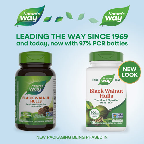Nature's Way® | Black Walnut Hulls - package updates old to new Sku:10600