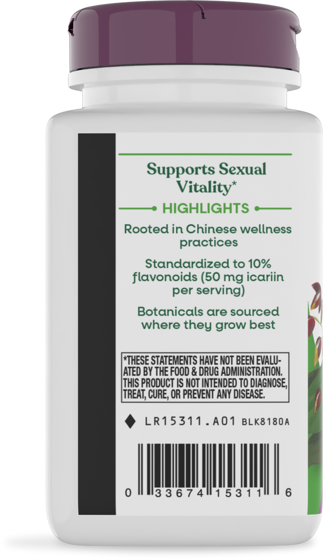<{%360IMAGE2_15311%}>Nature's Way® | Horny Goat Weed Standardized Extract - left side of pack