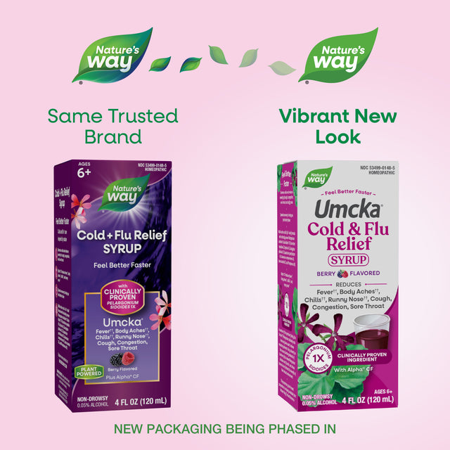 <{%MAIN1_15148%}>Nature's Way® | Umcka Cold & Flu Relief Syrup - package updates old to new