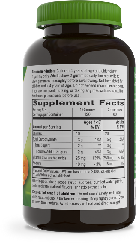 <{%360IMAGE1_13607%}>Nature's Way® | Vitamin C Gummies - right side of pack